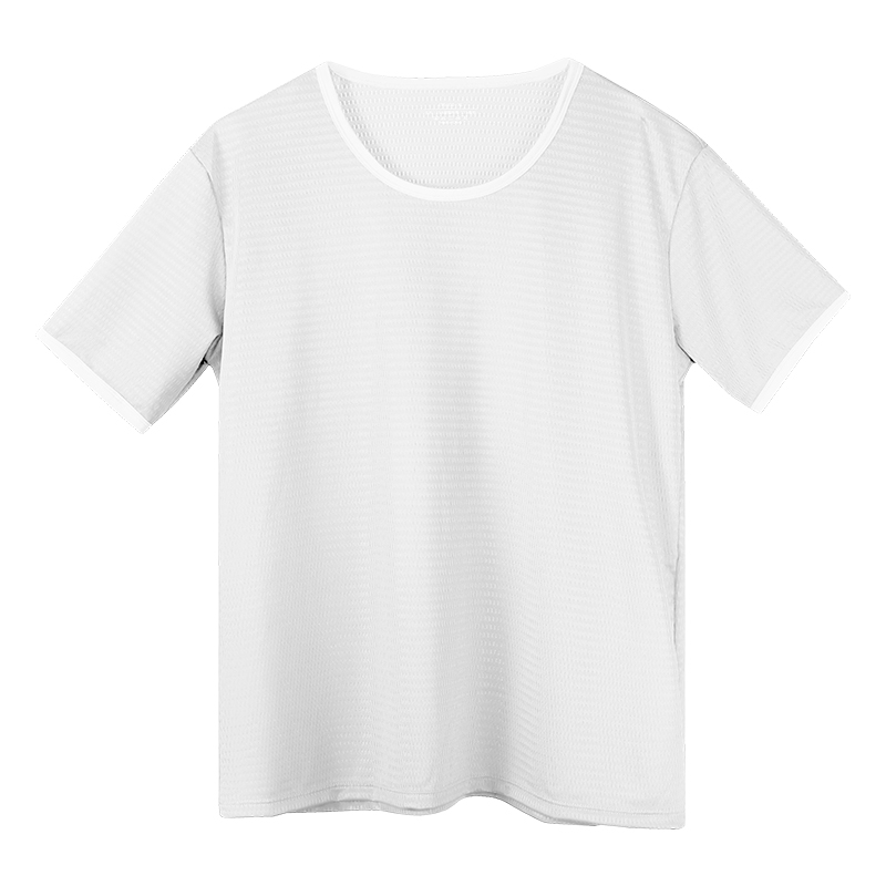 Undershirt Crew Neck - Men's Ice Silk Seamless T-Shirt, Solid