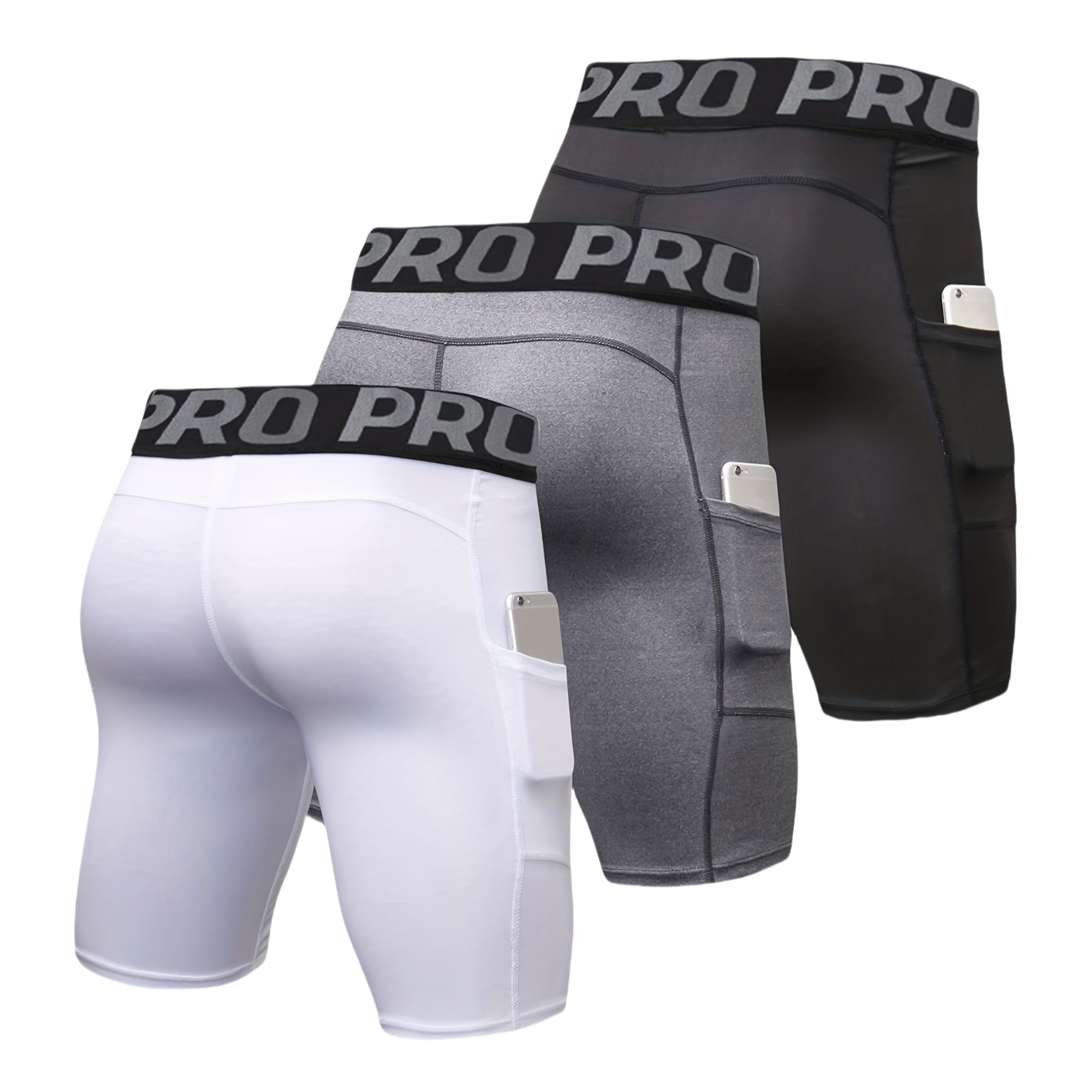 3 Pack Men's Compression Short - Compression Shorts Athletes ulasan dan harga