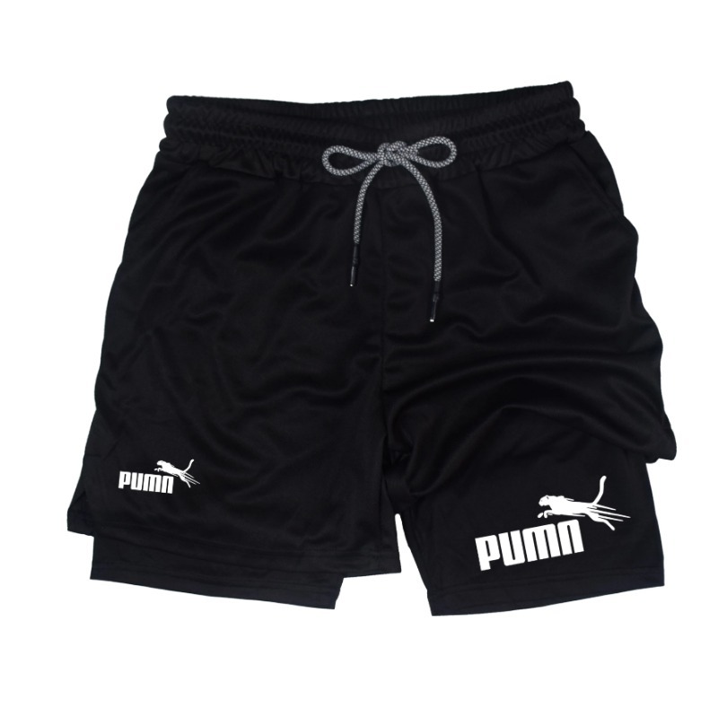 Summer Breathable Two-in-one D - Compression Shorts Athletes ulasan dan harga