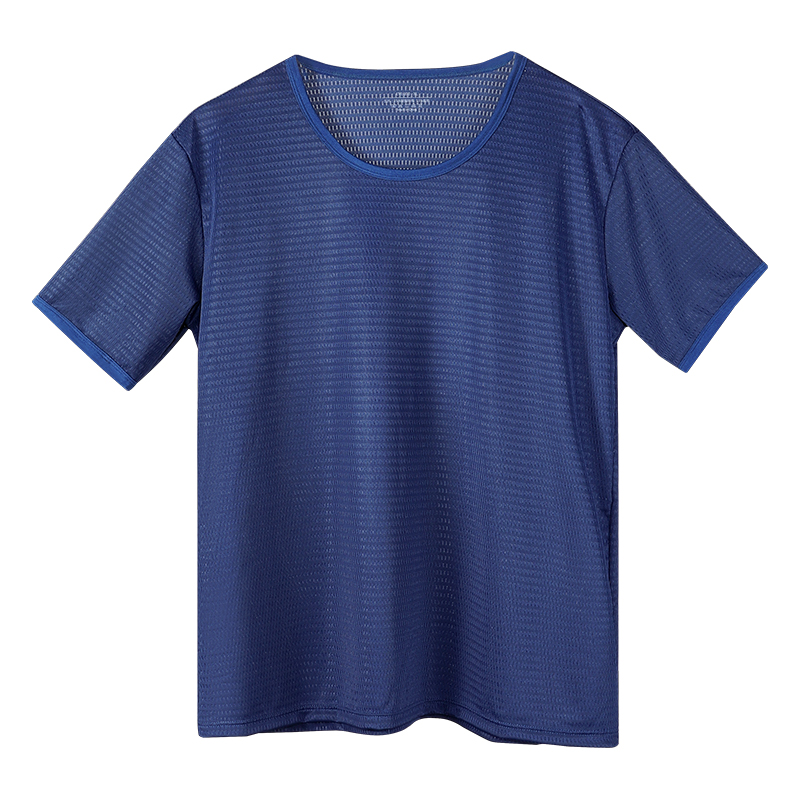 Men's Ice Silk Seamless T-Shir - Undershirt Crew Neck ulasan dan harga