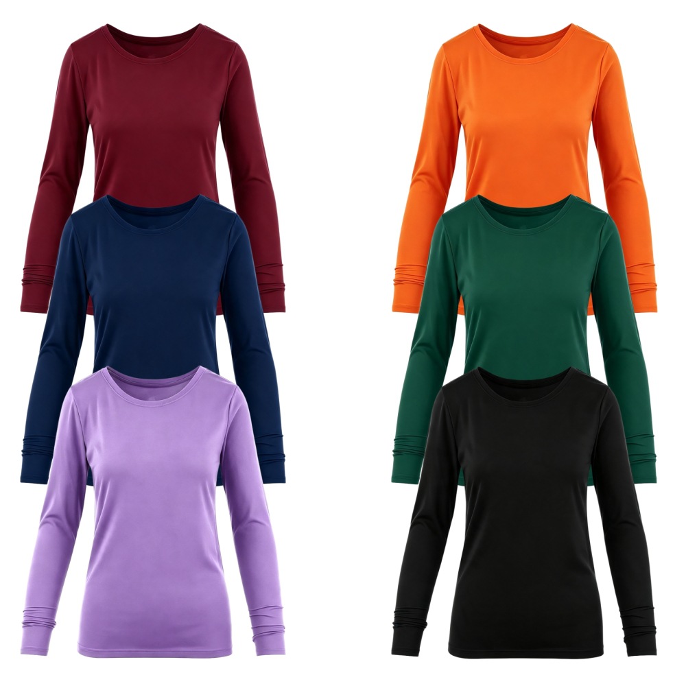 Crew Neck Long Sleeve Scrub Un - Undershirt Crew Neck ulasan dan harga