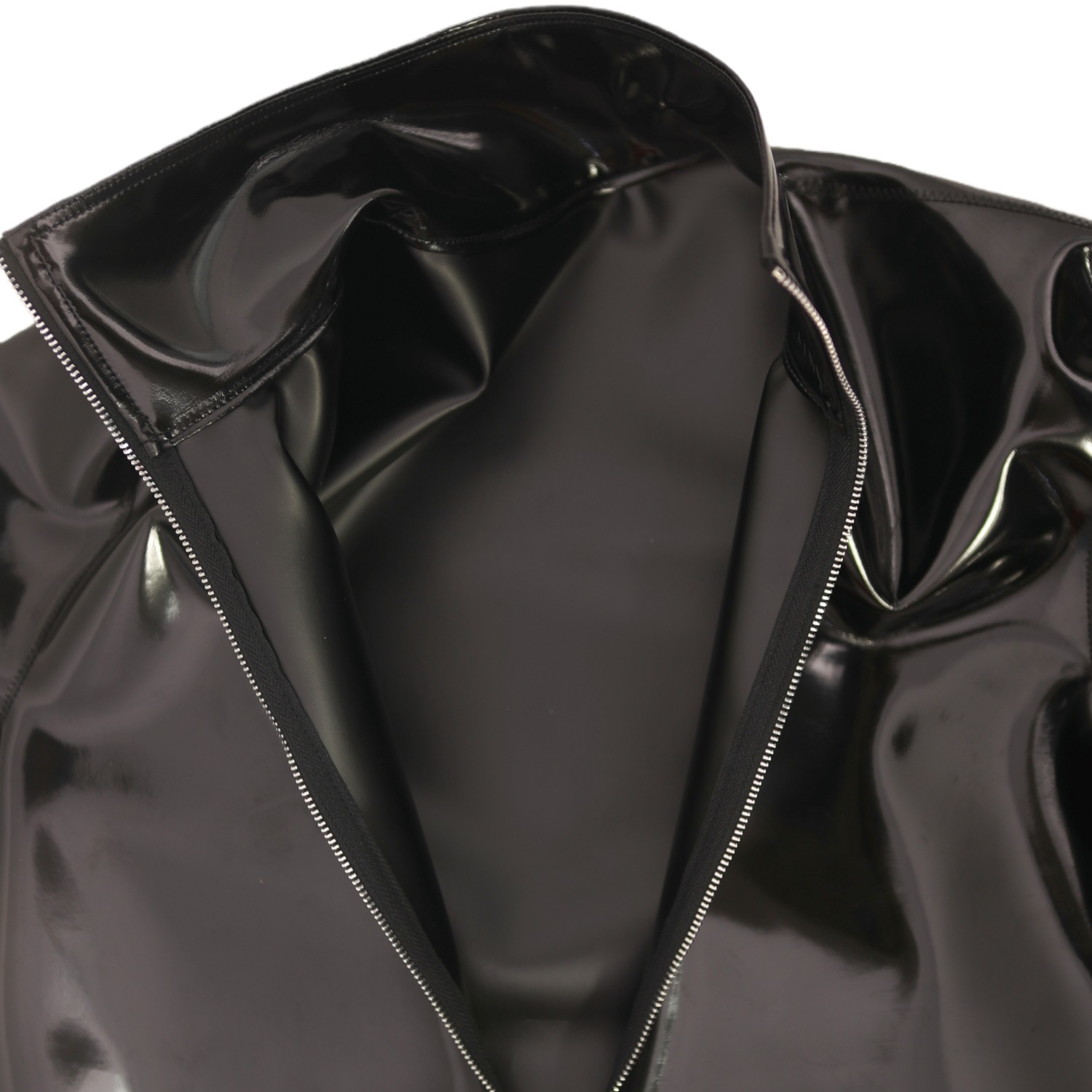 Sexy Men PVC Glossy Shiny Long - T Shirt Tight Fit ulasan dan harga