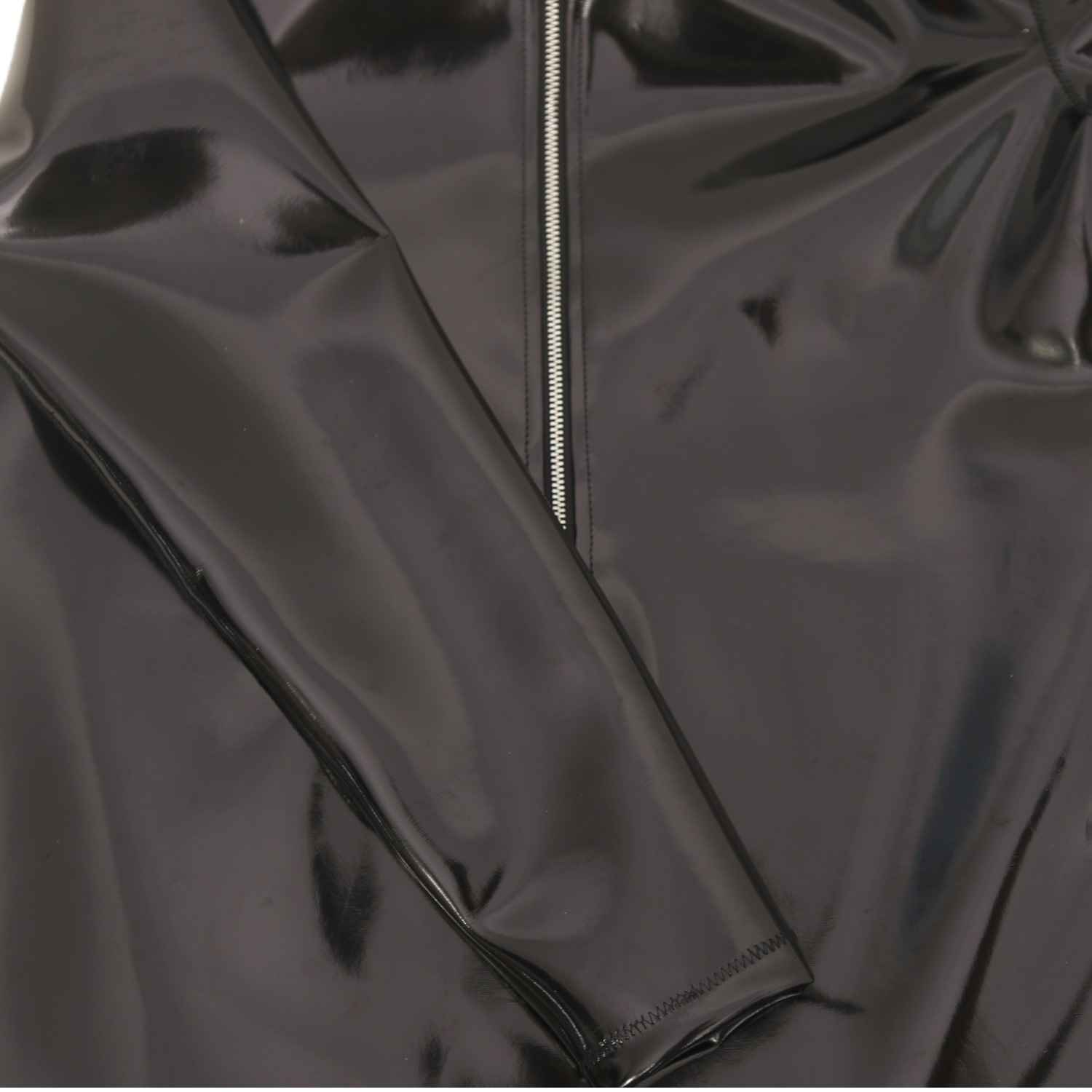 Sexy Men PVC Glossy Shiny Long - T Shirt Tight Fit ulasan dan harga