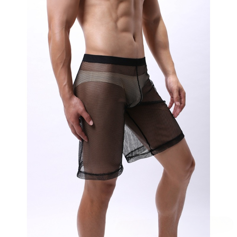 Low Rise Mesh Erotic Underwear - Trunk Breathable Men ulasan dan harga