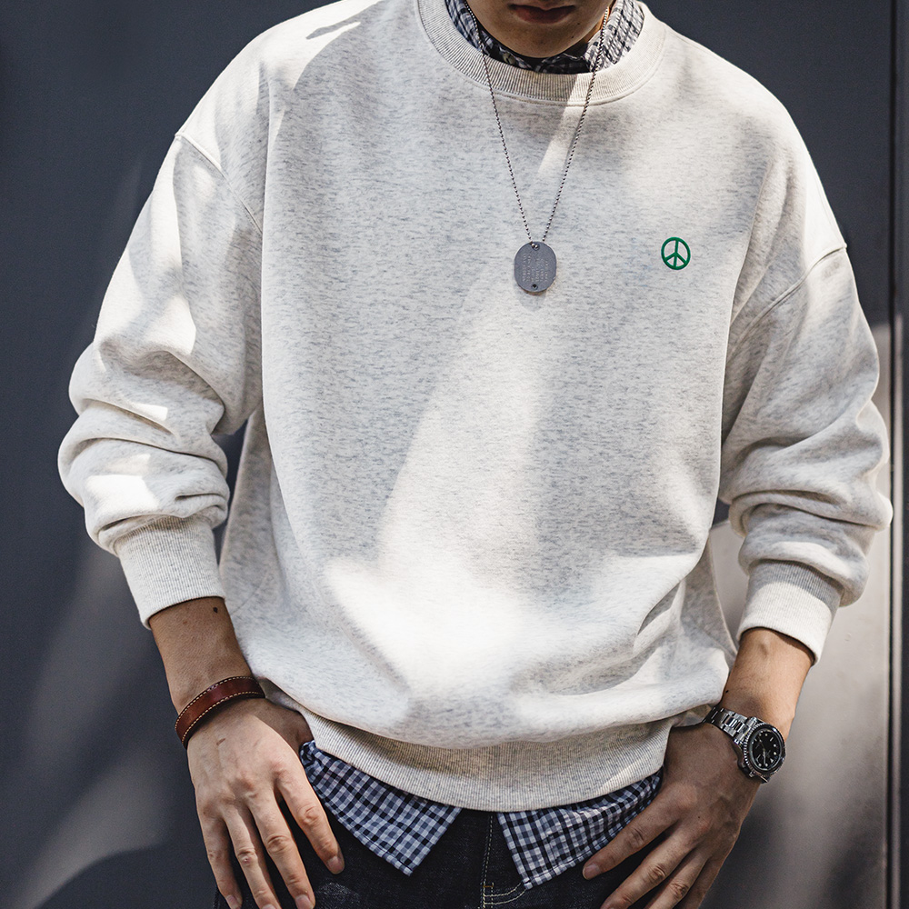 Maden Casual Gray Round-Neck H - Undershirt Crew Neck ulasan dan harga