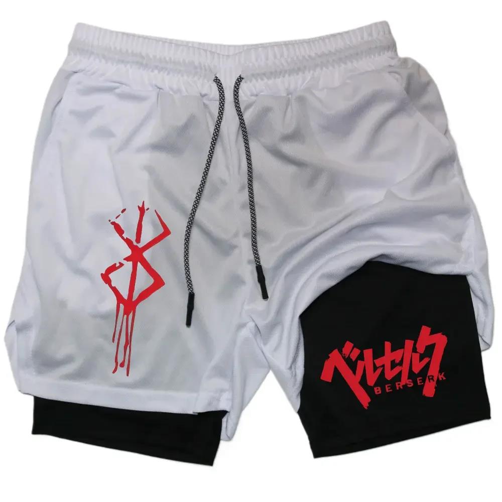 Anime Berserk 2 in 1 Gym Short - Compression Shorts Athletes ulasan dan harga