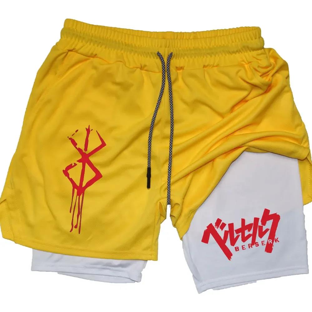Anime Berserk 2 in 1 Gym Short - Compression Shorts Athletes ulasan dan harga