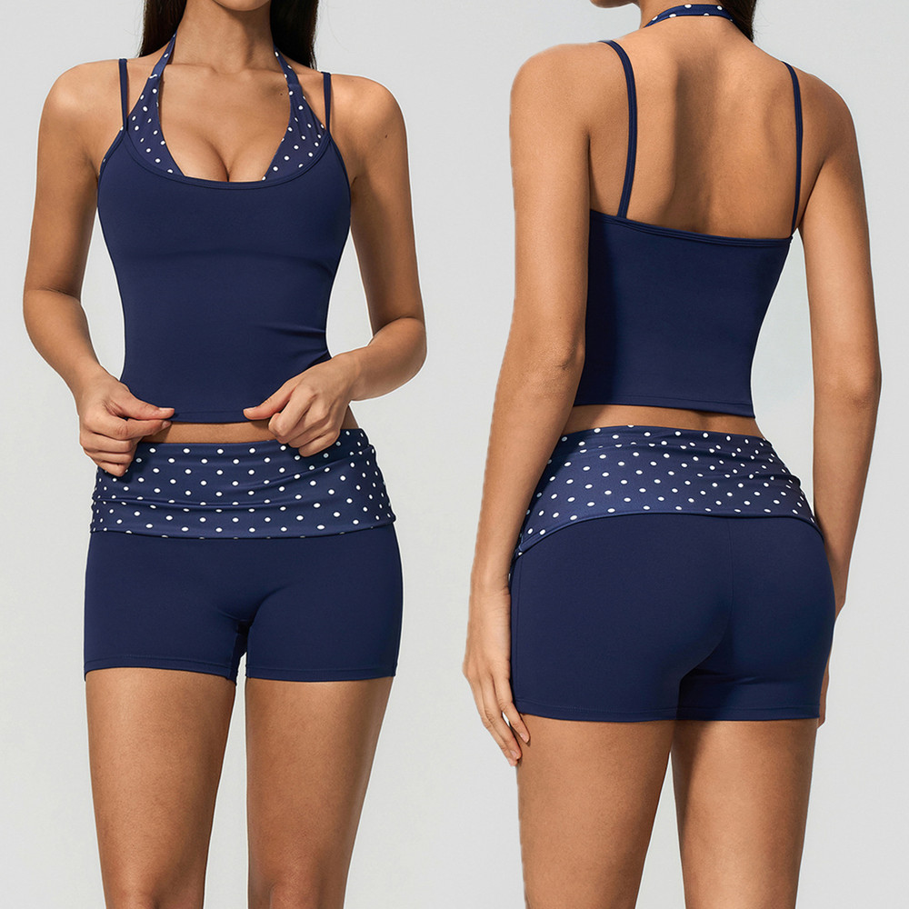 Polka Dot Women Strap Halter Y - Suspender Tank Top ulasan dan harga