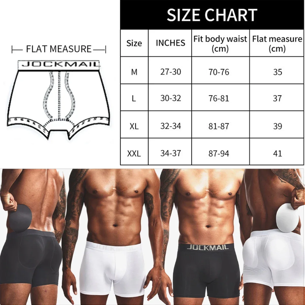 Men Comfortable Cotton Butt Li - Boxer Brief Pack Cotton ulasan dan harga
