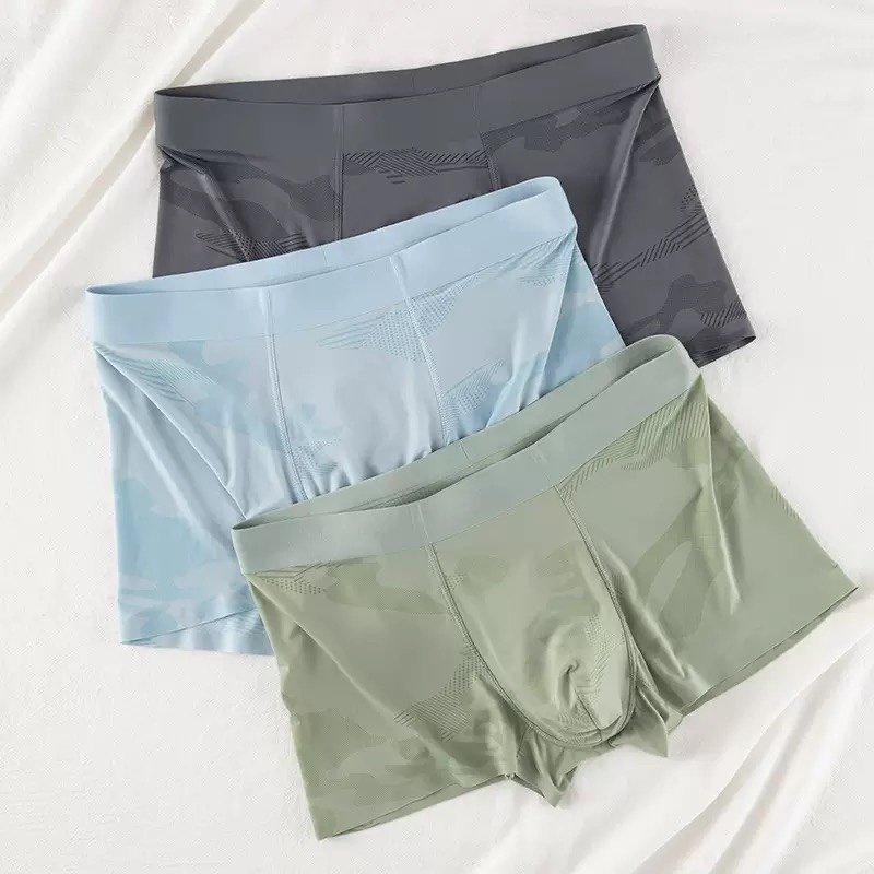 Ice Silk Men's Underwear Camou - Pouch Boxer Pouch ulasan dan harga