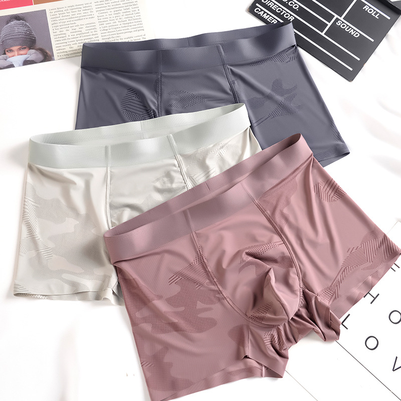 Ice Silk Men's Underwear Camou - Pouch Boxer Pouch ulasan dan harga