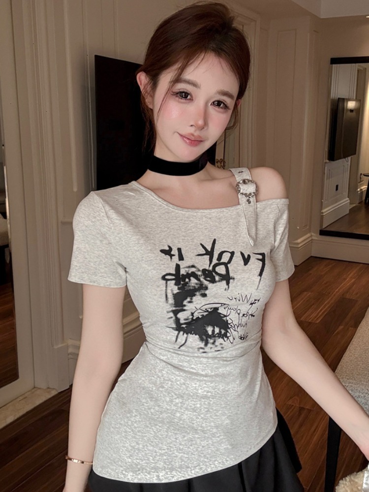 Fashionable Trendy Shoulder Ba - T Shirt Tight Fit ulasan dan harga