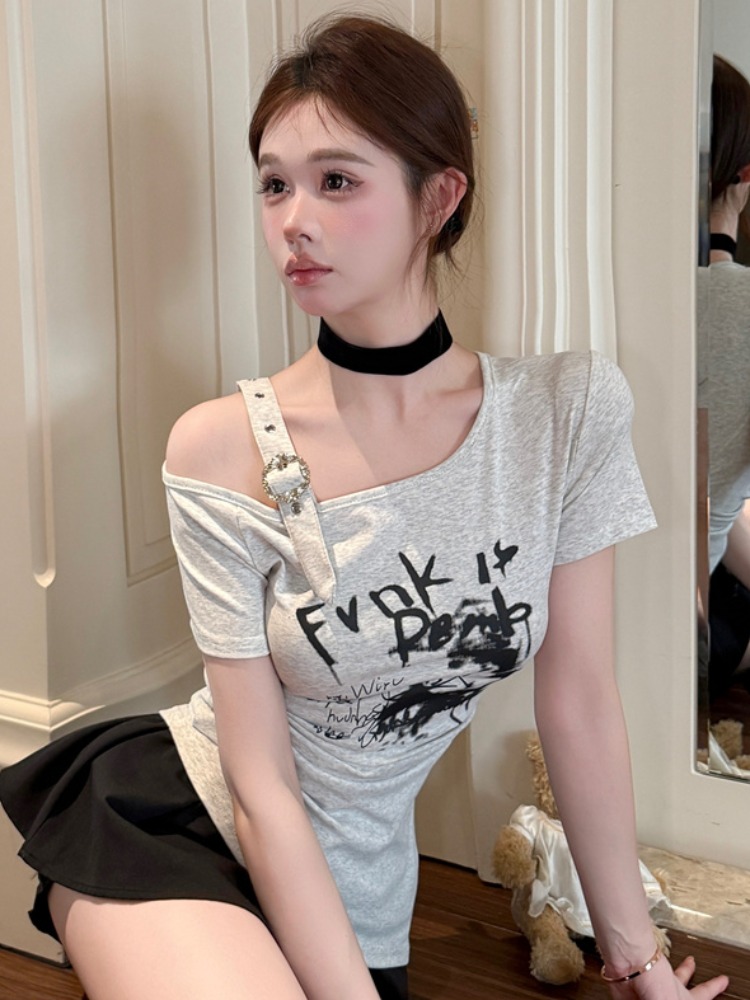 Fashionable Trendy Shoulder Ba - T Shirt Tight Fit ulasan dan harga